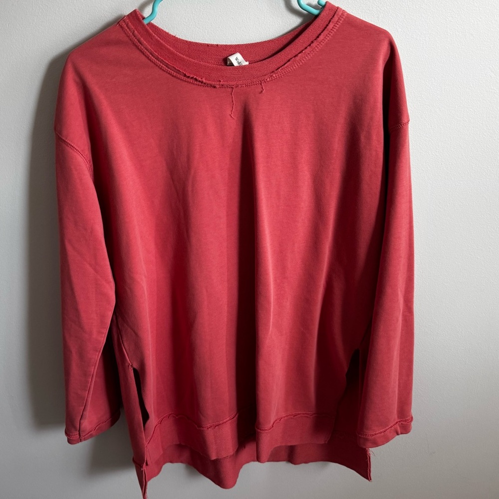 Red Long Sleeve Sweatshirt